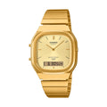 Orologio Analogico e Digitale Casio Cassa e Cinturino Acciaio Dorato AQ-240EG-9AEF