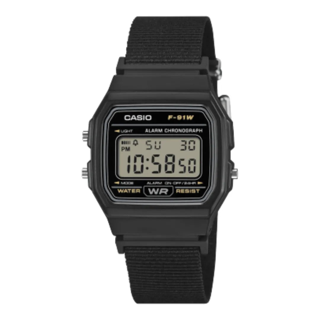 Orologio Casio Digitale Cinturino Nato Nero F-91WF-1AEF
