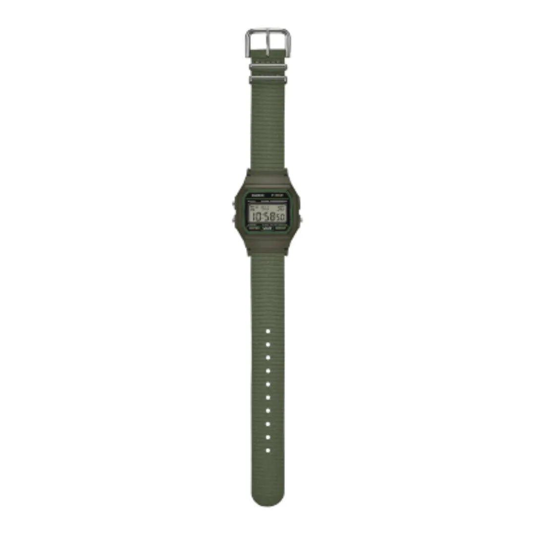 Orologio Casio Digitale Cinturino Nato Verde F-91WF-3AEF