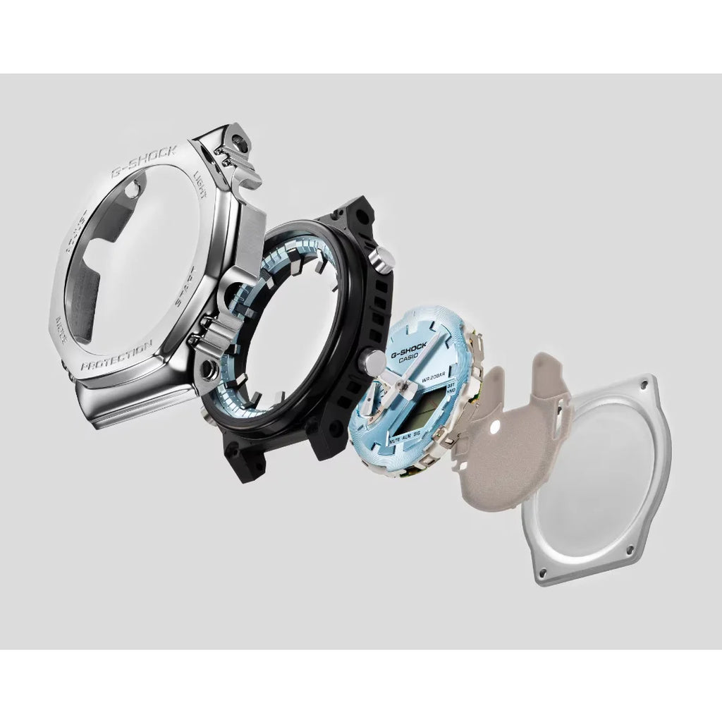 Orologio Casio G-Shock Analogico Digitale Cinturino Acciaio GM-2110D-8AER