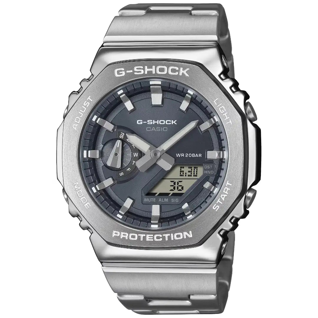 Orologio Casio G-Shock Analogico Digitale Cinturino Acciaio GM-2110D-8AER