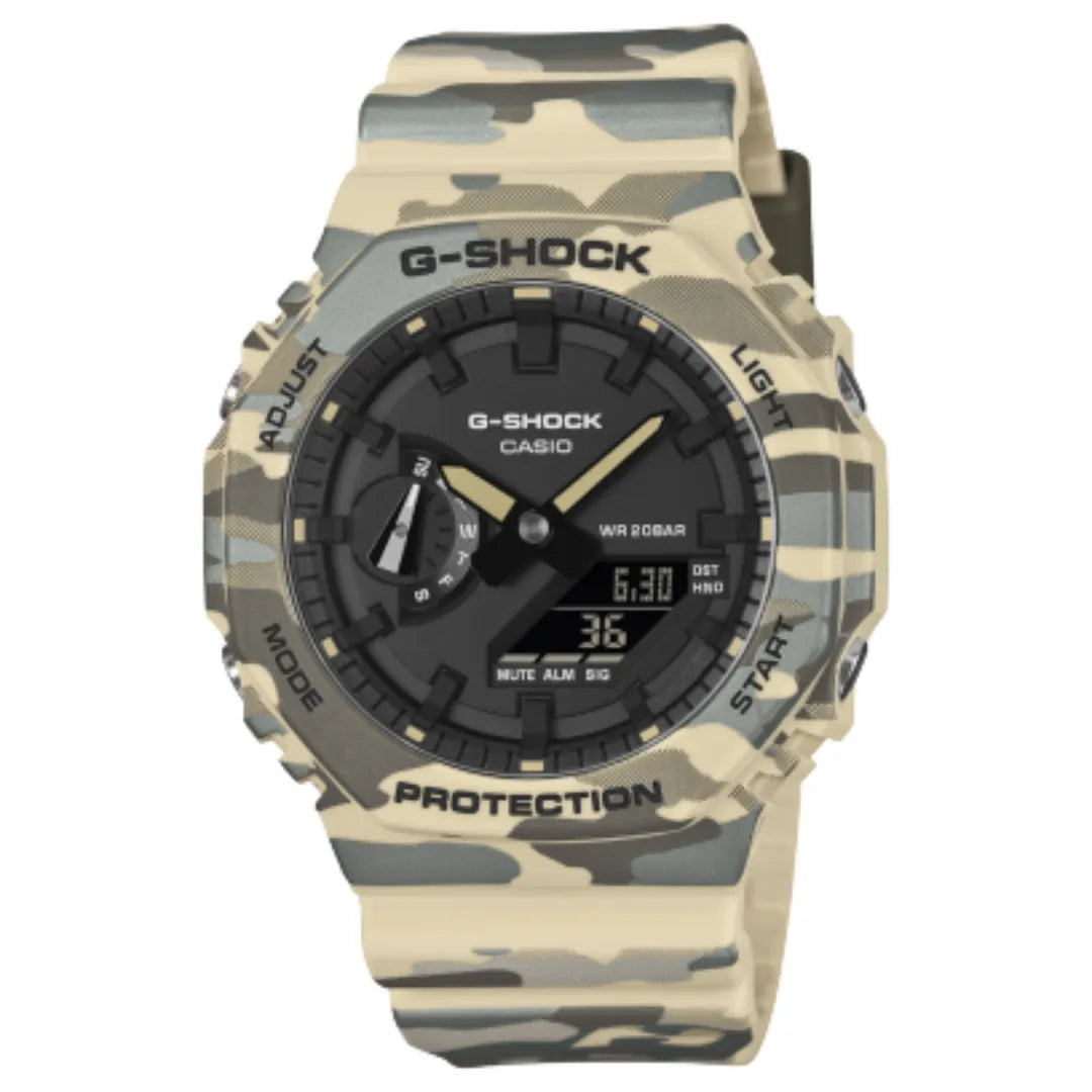 Orologio Casio G-Shock Cinturino E Cassa Camouflage GA-2100CM-5AER