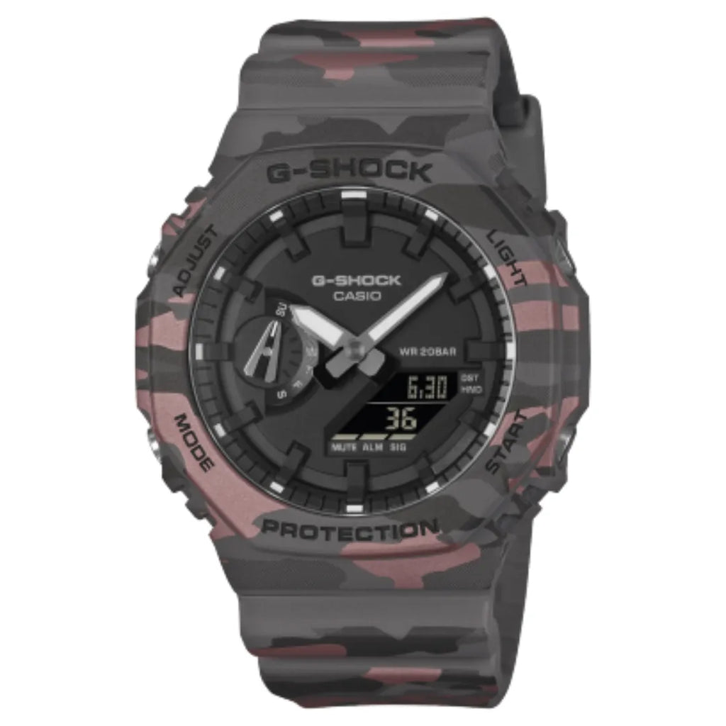 Orologio Casio G-Shock Cinturino E Cassa Camouflage GA-2100CM-8AER