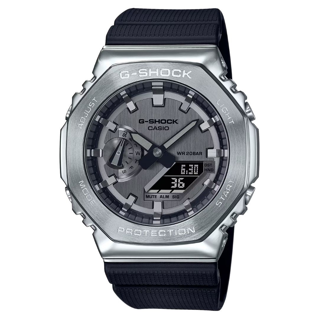 Orologio Casio G-Shock Metallizzato e Cinturino Blu GM-2100-1AER