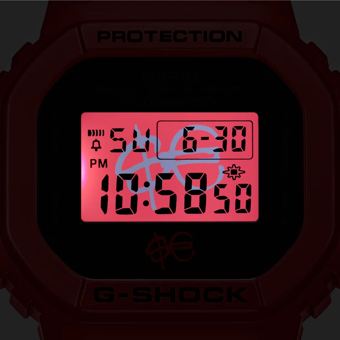 Orologio Casio G-Shock x Sfera Ebbasta Digitale Rosso DW-5600SFE25-4ER