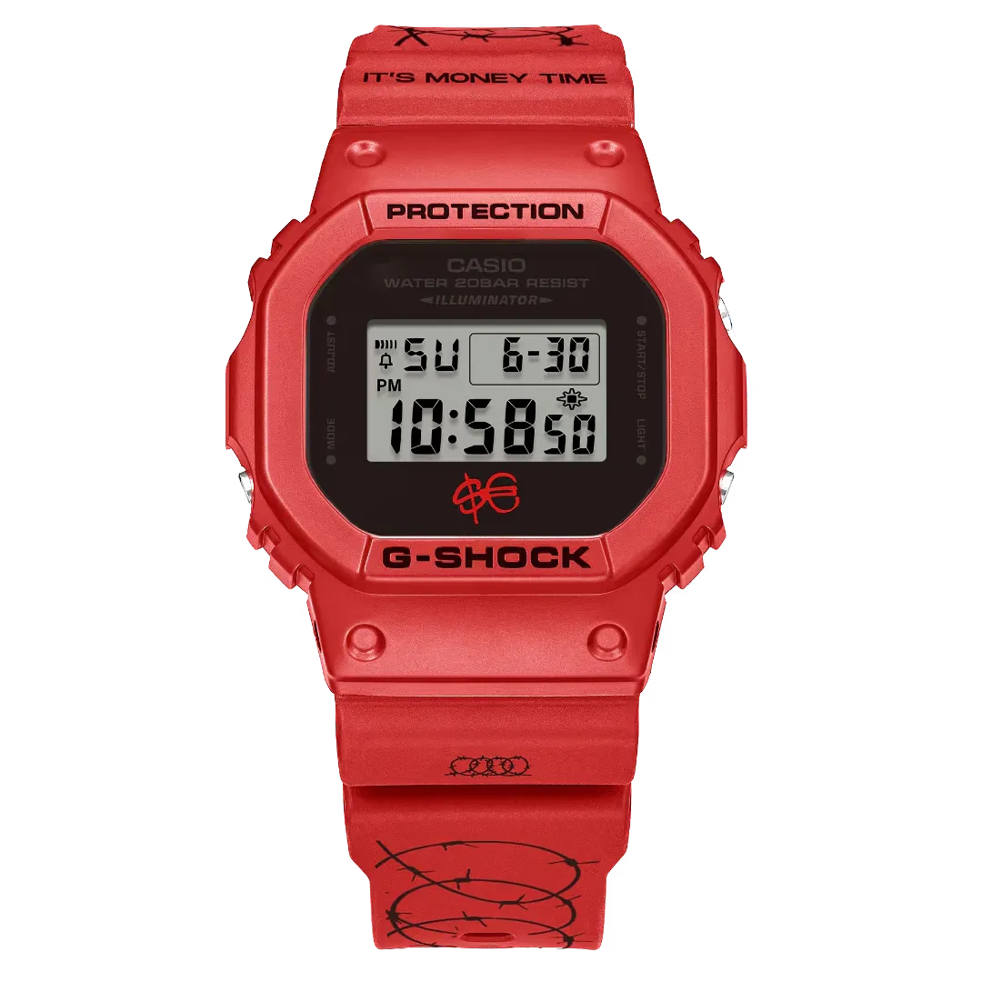 Orologio Casio G-Shock x Sfera Ebbasta Digitale Rosso DW-5600SFE25-4ER
