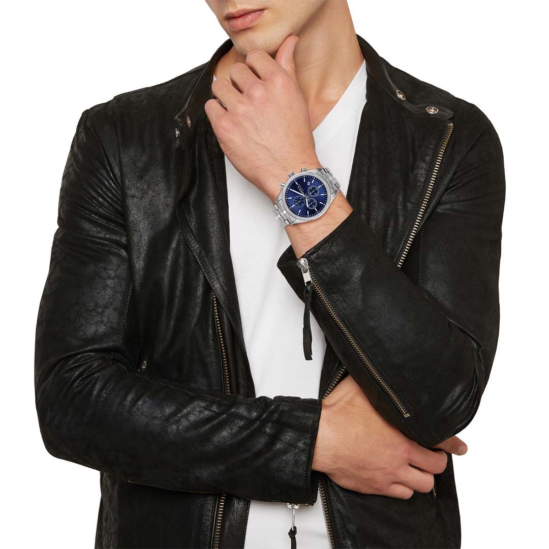 Orologio Cronografo Breil Tribe Captain Blue Mesh EW0692