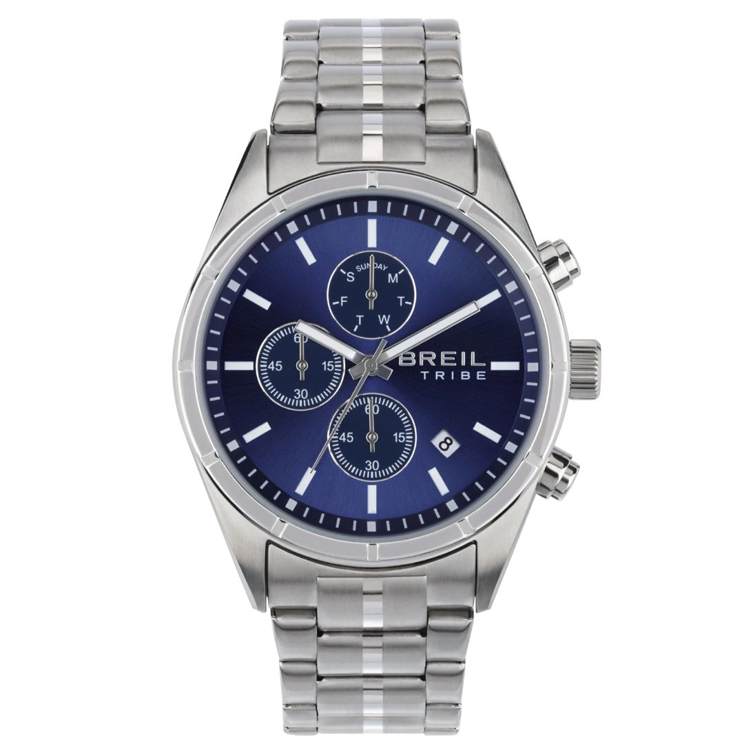 Orologio Cronografo Breil Tribe Captain Blue Mesh EW0692