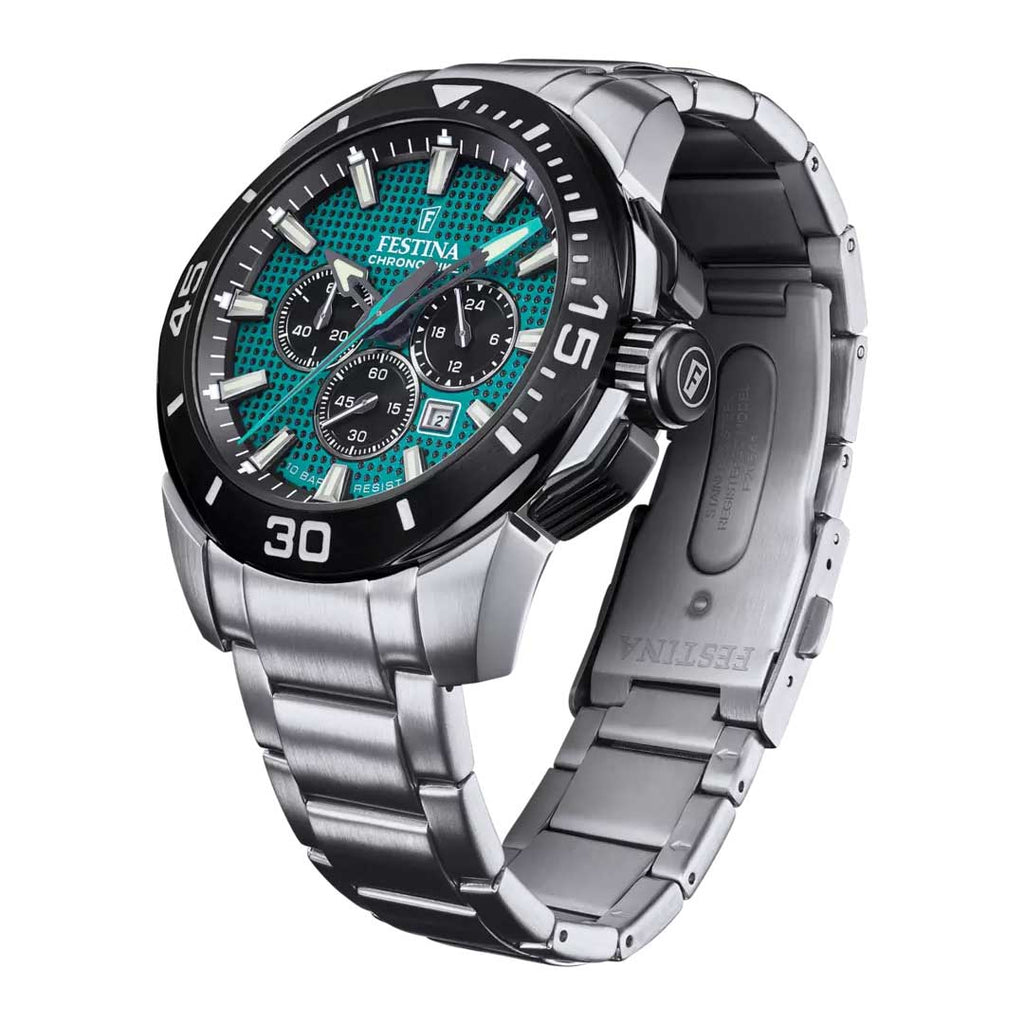 Orologio Cronografo Festina Chrono Bike Verde Acqua F20641/3
