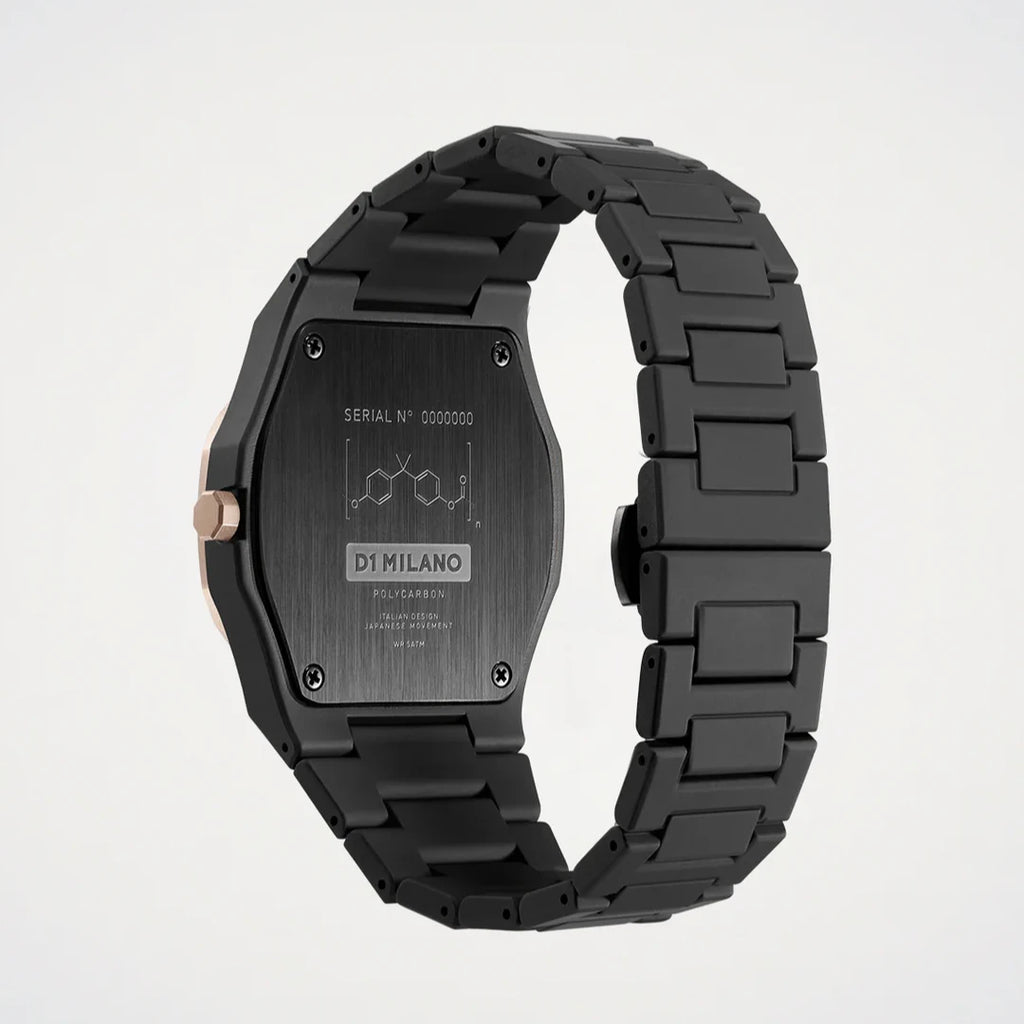 Orologio D1 Milano Black Mesh Polycarbon 40,5mm D1-PCBJ35