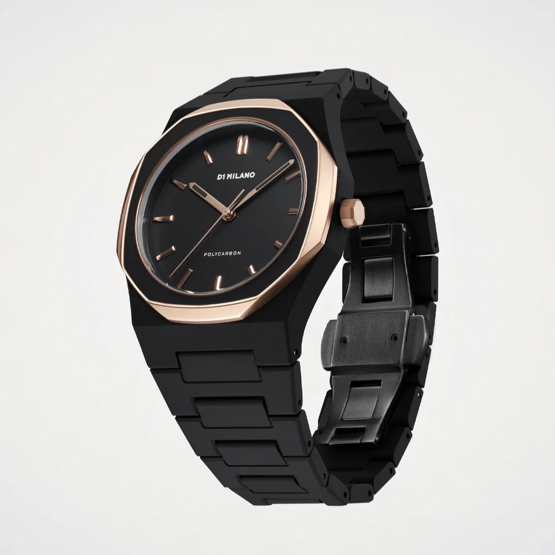 Orologio D1 Milano Black Mesh Polycarbon 40,5mm D1-PCBJ35