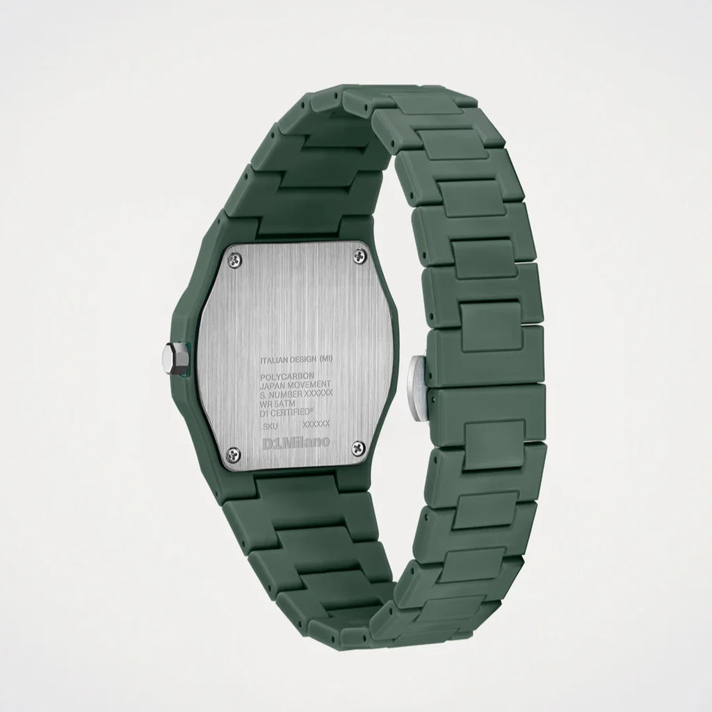Orologio D1 Milano Eredità verde Polycarbon 40,5mm D1-PCBJ42