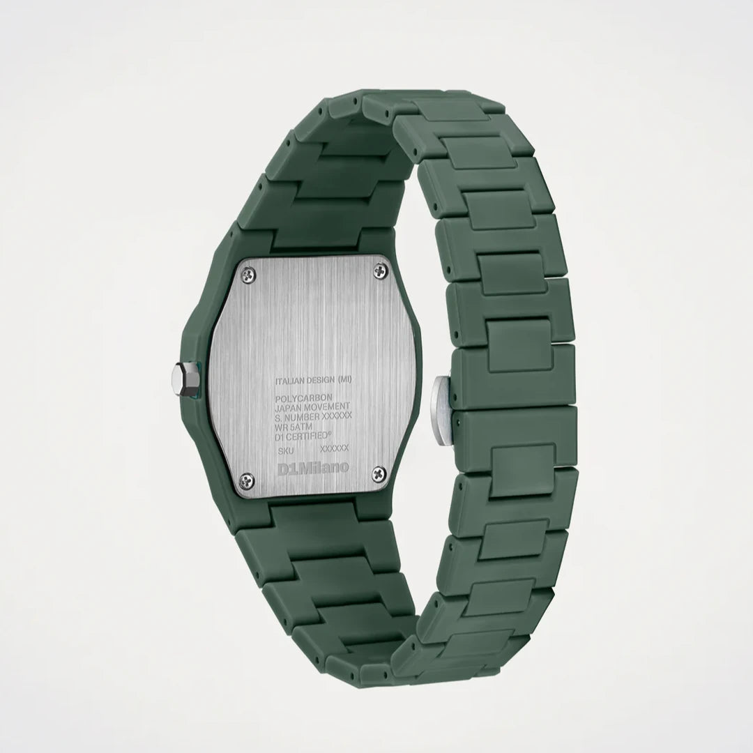 Orologio D1 Milano Eredità verde Polycarbon 40,5mm D1-PCBJ42
