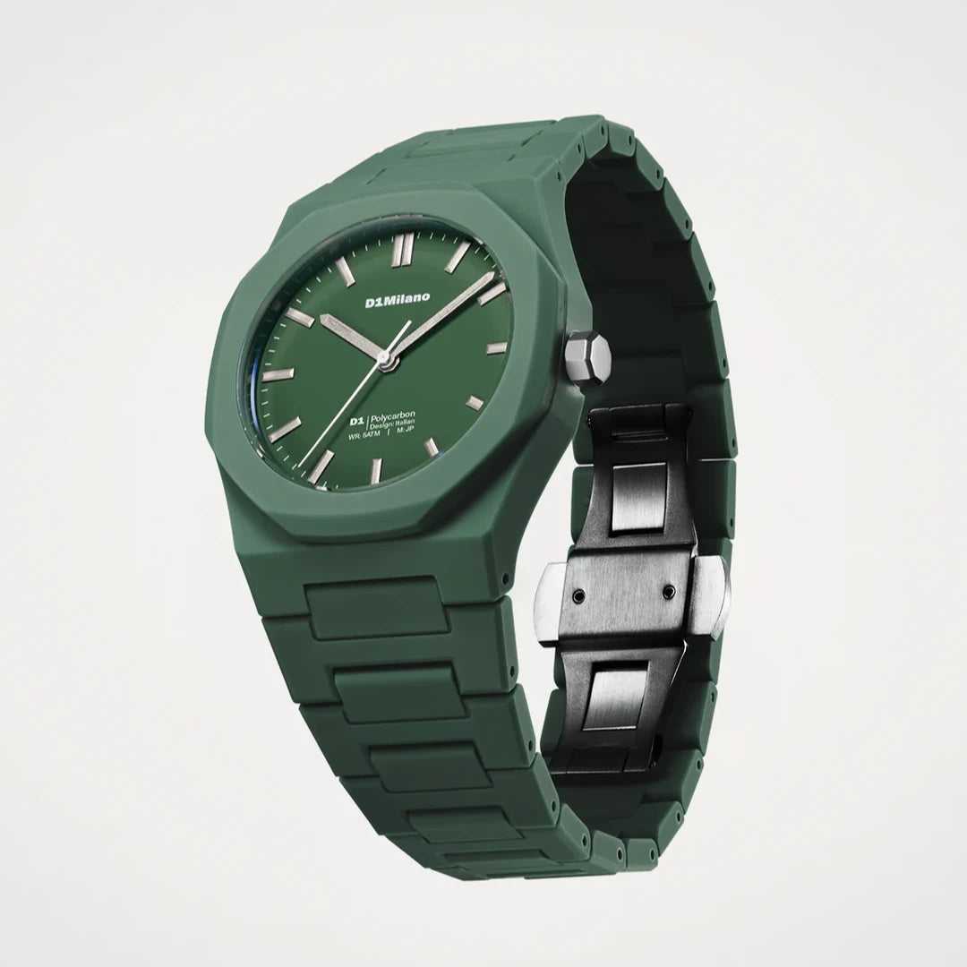 Orologio D1 Milano Eredità verde Polycarbon 40,5mm D1-PCBJ42