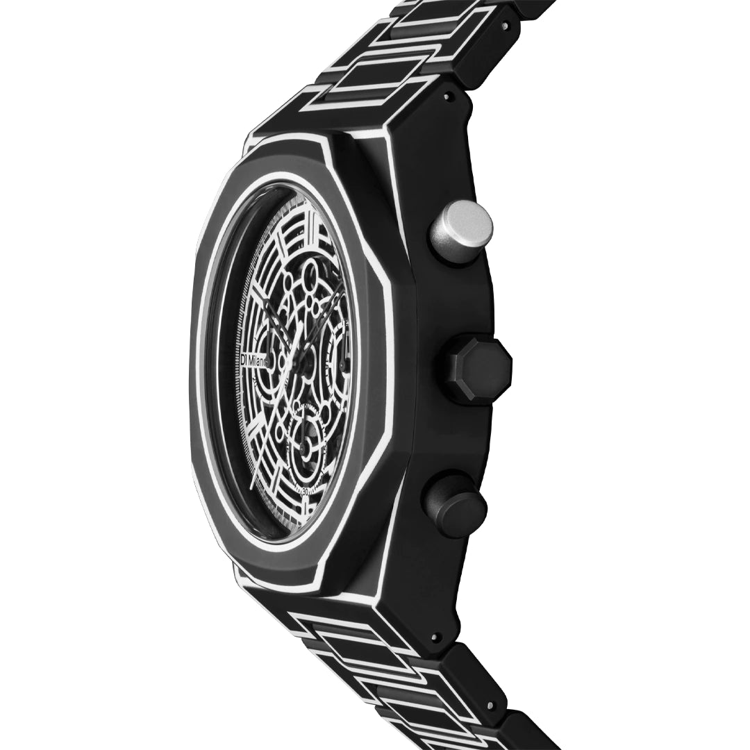 Orologio D1 Milano Polychrono Black Sketch D1-PHBJ14