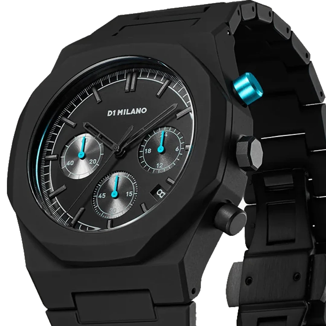 Orologio D1 Milano Polychrono Charcoal Black D1-PHBJ07