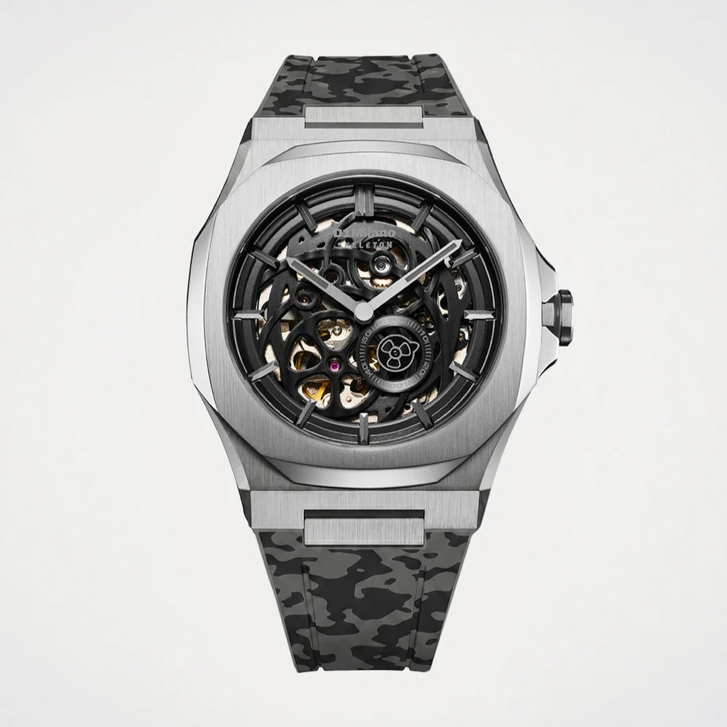Orologio D1 Milano Camo Marvel Skeleton 41,5 mm D1-SKRJ20