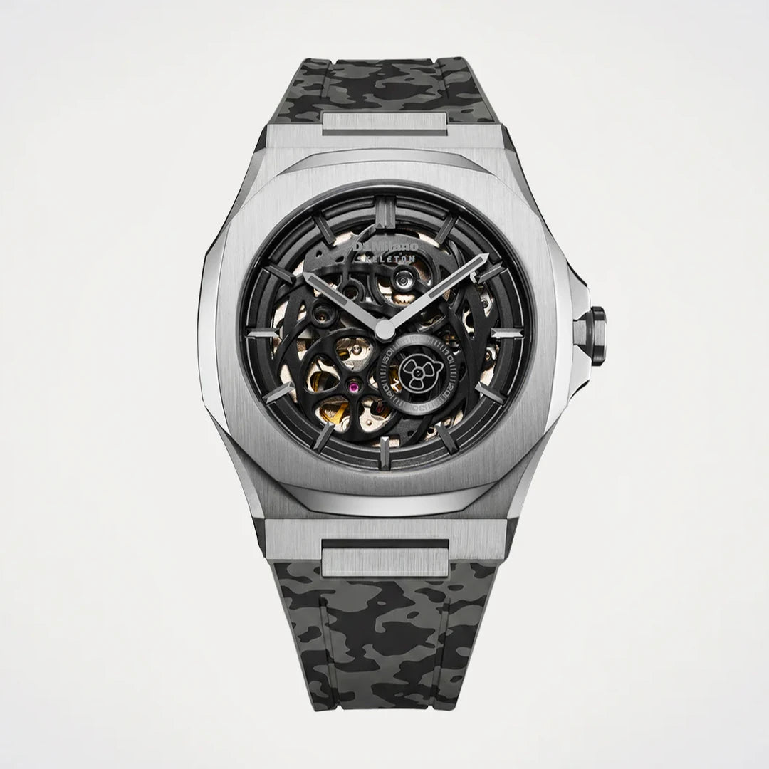 Orologio D1 Milano Camo Marvel Skeleton 41,5 mm D1-SKRJ20