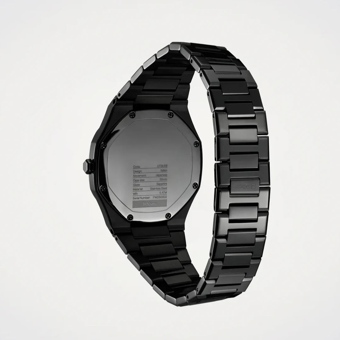 Orologio D1 Milano Black Mirror Ultra Thin 38 mm D1-UTBU09