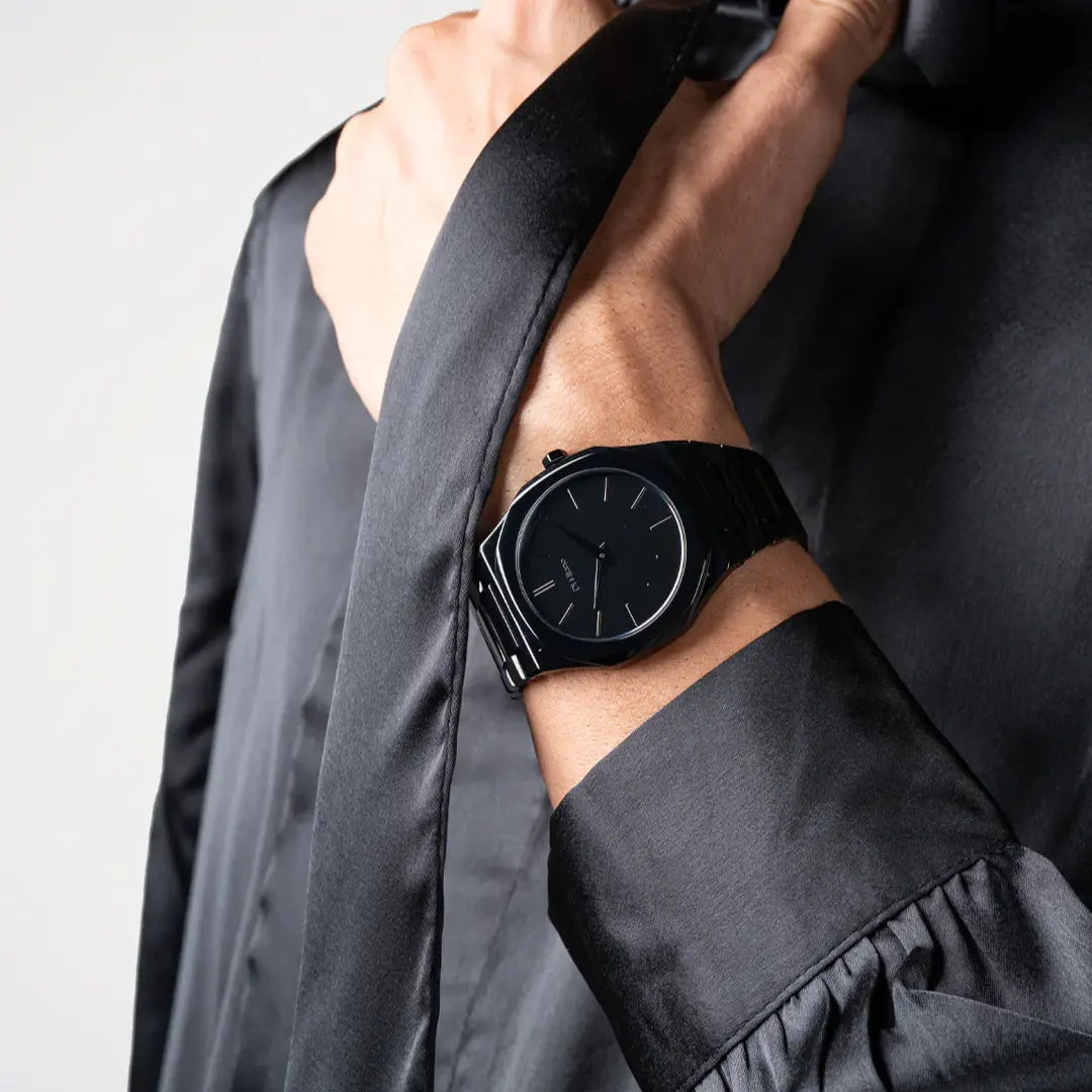 Orologio D1 Milano Black Mirror Ultra Thin 38 mm D1-UTBU09