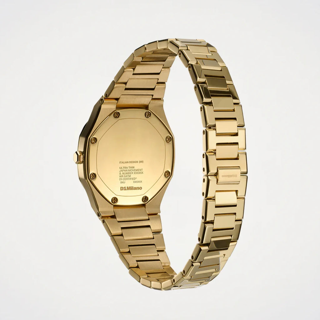 Orologio D1 Milano Gold Gleam Ultra Thin 30 mm D1-UTBL40