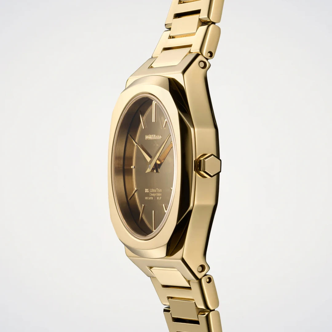 Orologio D1 Milano Gold Gleam Ultra Thin 30 mm D1-UTBL40