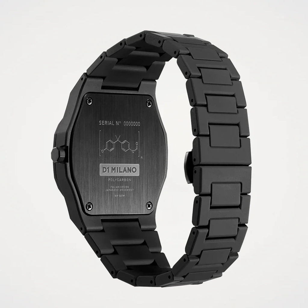 Orologio D1 Milano Polycarbon Shadow Total Black D1-PCBJ10