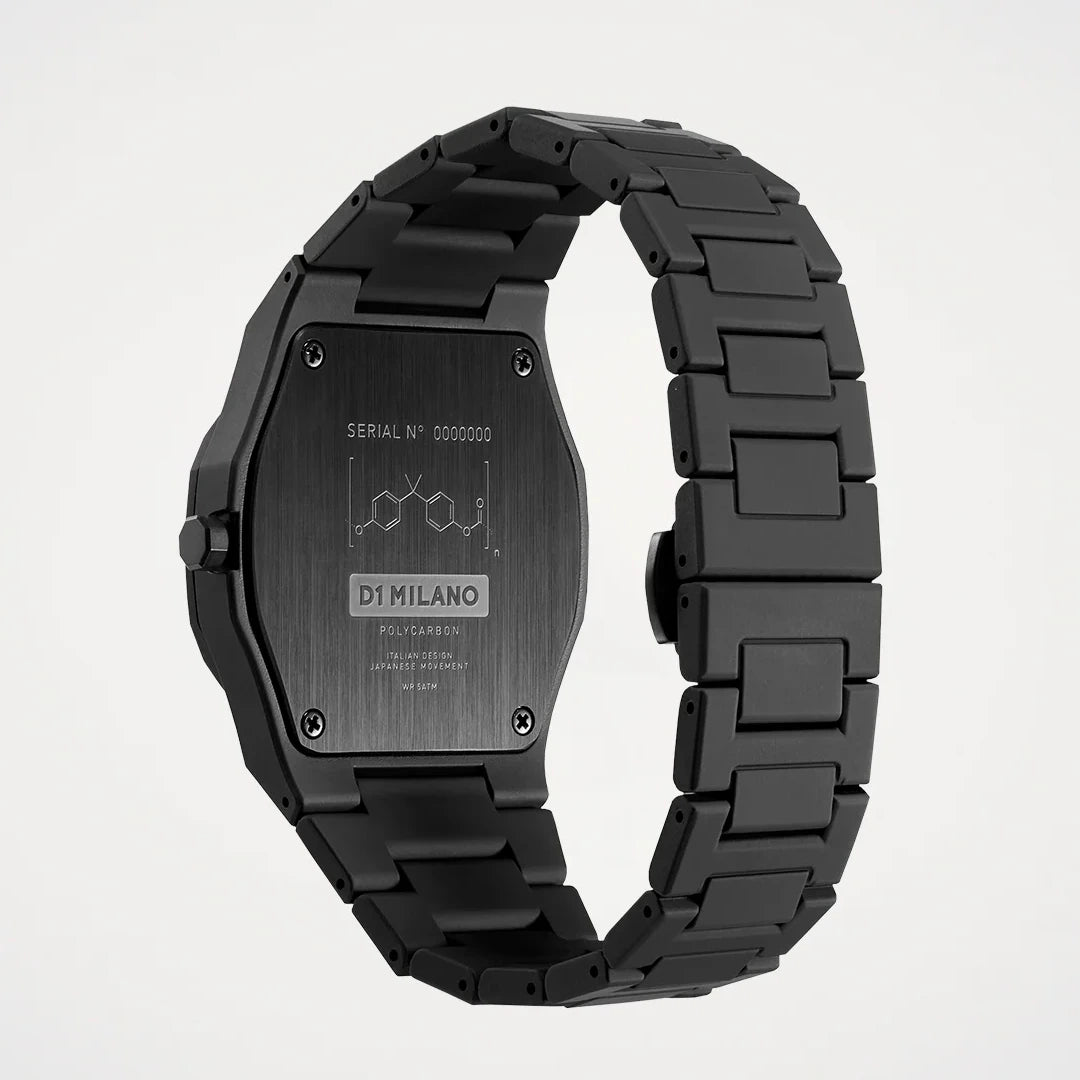 Orologio D1 Milano Polycarbon Shadow Total Black D1-PCBJ10