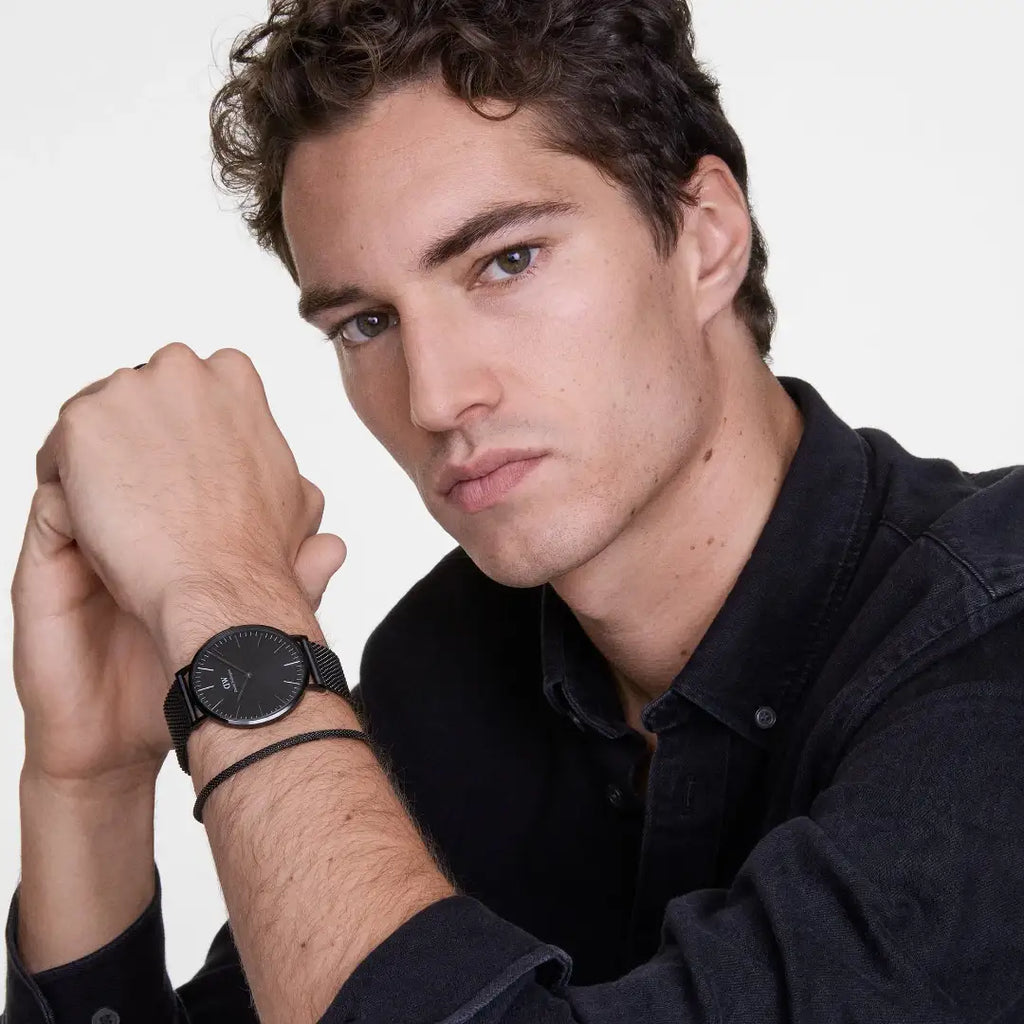 Orologio Daniel Wellington Classic Mesh Onyx Black Acciaio Nero e Cinturino Maglia Milanese DW00100632