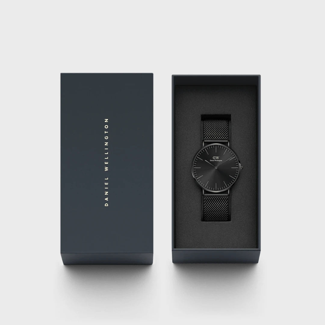 Orologio Daniel Wellington Classic Mesh Onyx Black Acciaio Nero e Cinturino Maglia Milanese DW00100632