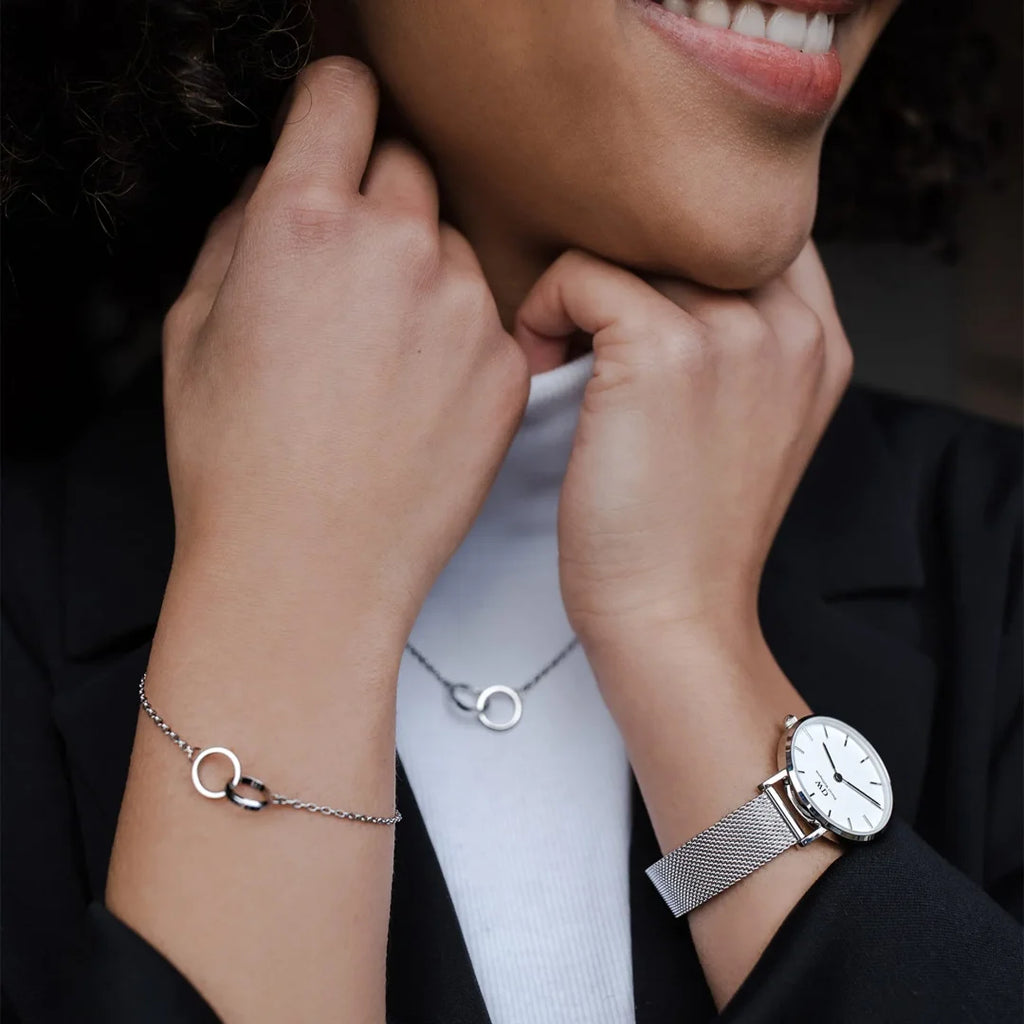 Orologio Daniel Wellington Classic Petite Sterling Acciaio e Cinturino Maglia Milano DW00100220