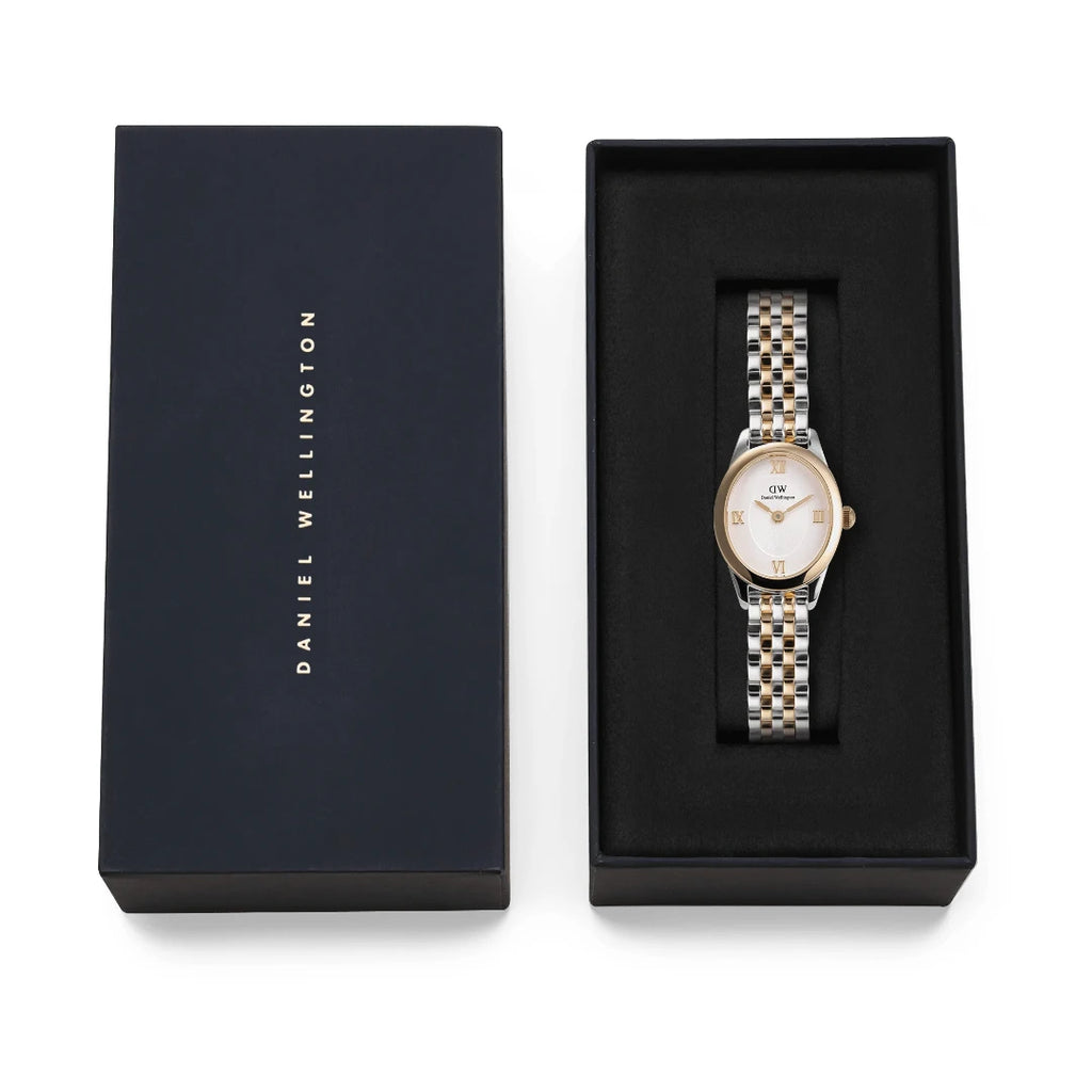 Orologio Daniel Wellington Ophelia Mini Two Tone Gold Acciaio Dorato Argentato e Cinturino a Maglie DW00100811