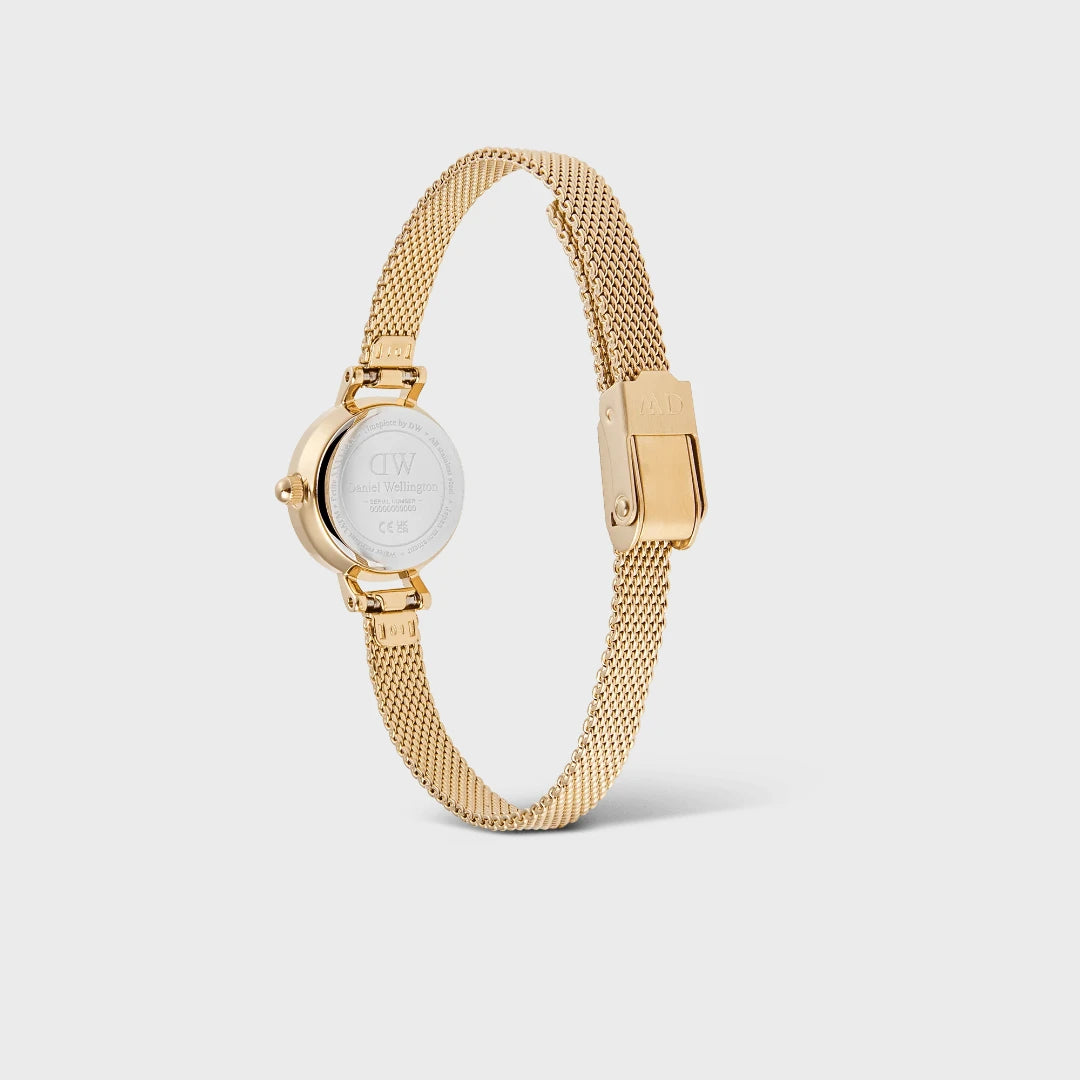 Orologio Daniel Wellington Petite Mini Evergold Acciaio Dorato e Cinturino Maglia Milanese DW00100745