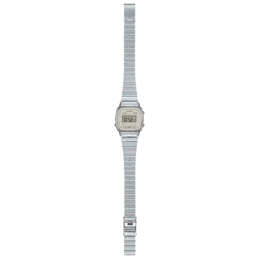 Orologio Donna Casio mini Collection Quadrante Panna Acciaio LA670WEA-8AEF