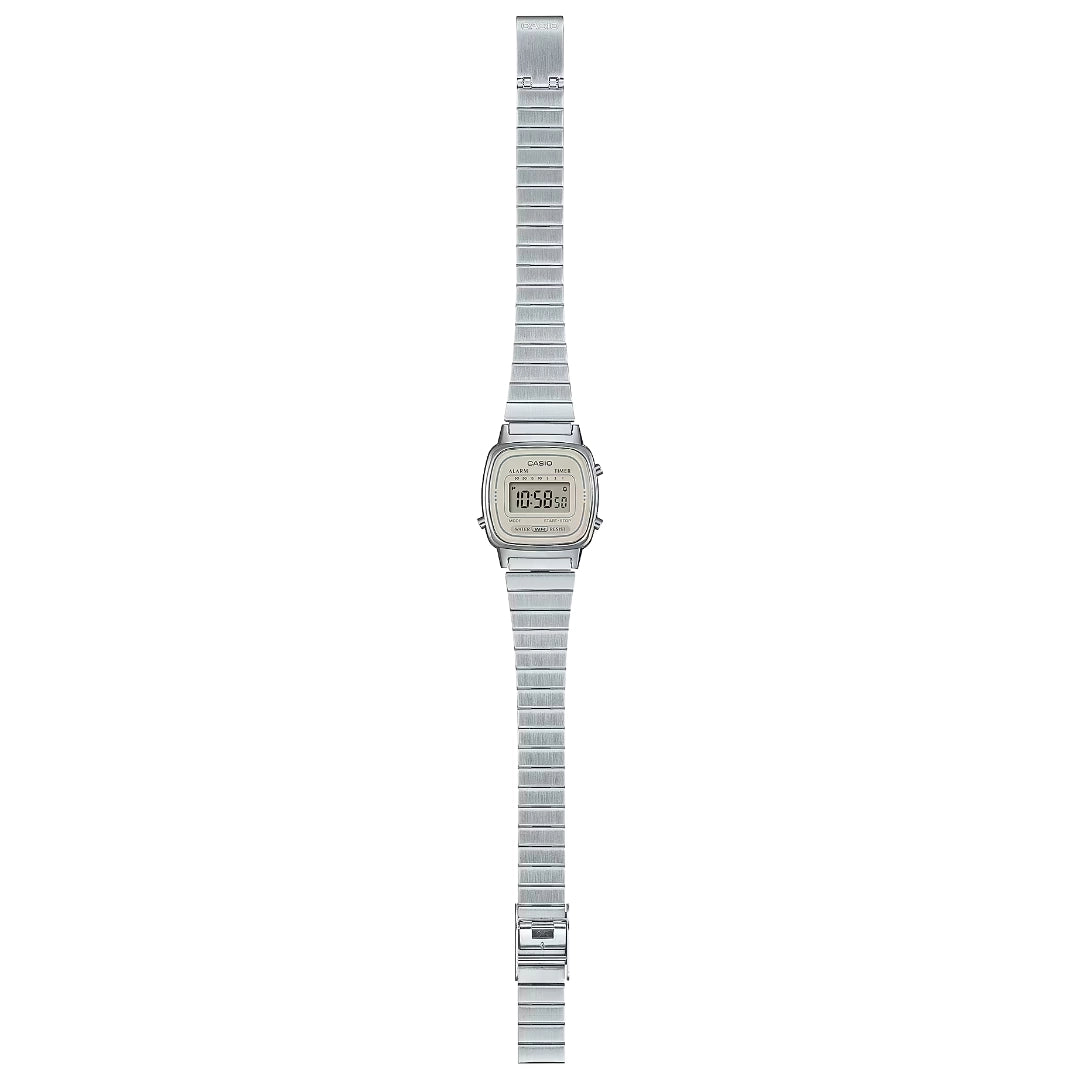 Orologio Donna Casio mini Collection Quadrante Panna Acciaio LA670WEA-8AEF