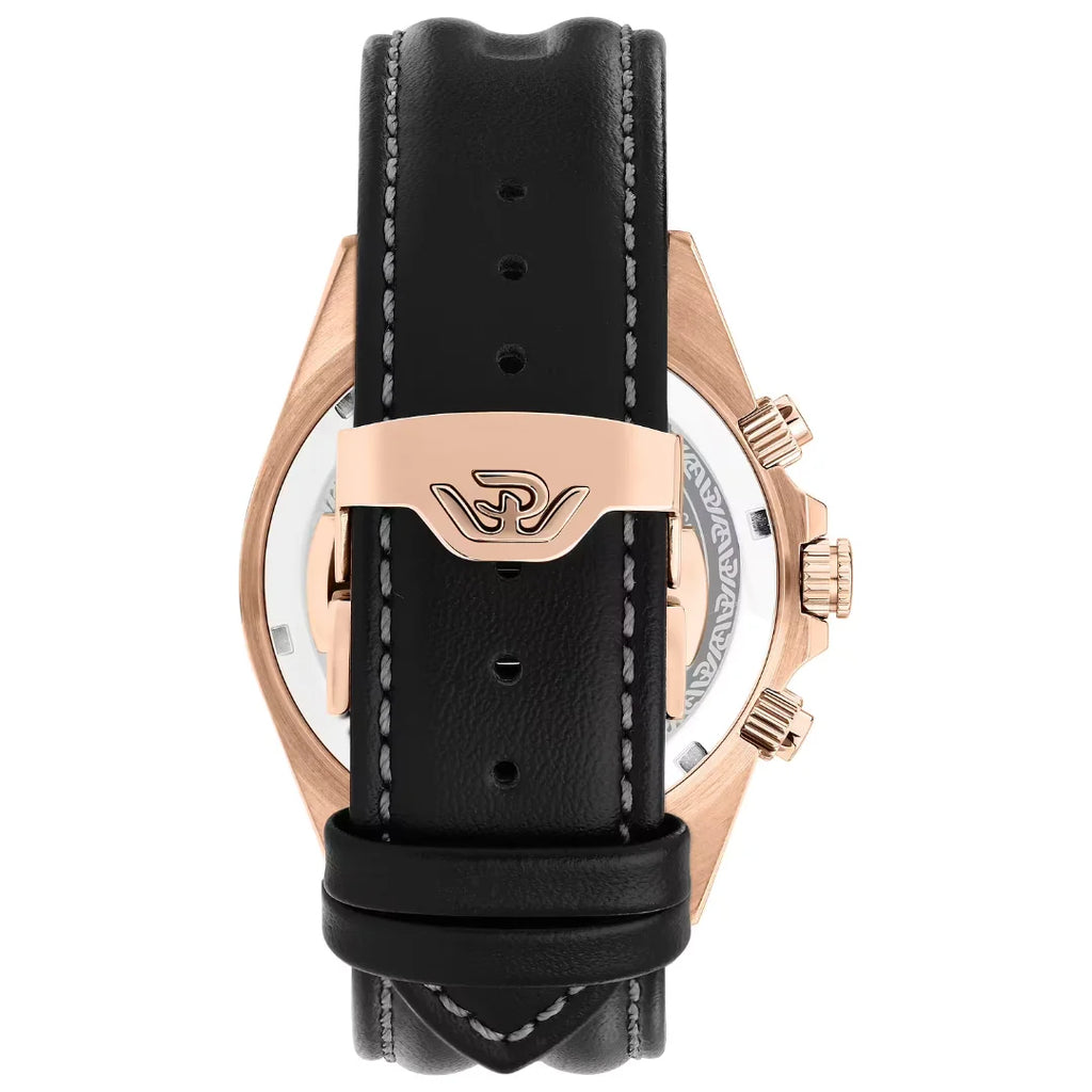Orologio Philip Watch Caribe Sport Acciaio Rosé e Cinturino Pelle Nera R8271607003