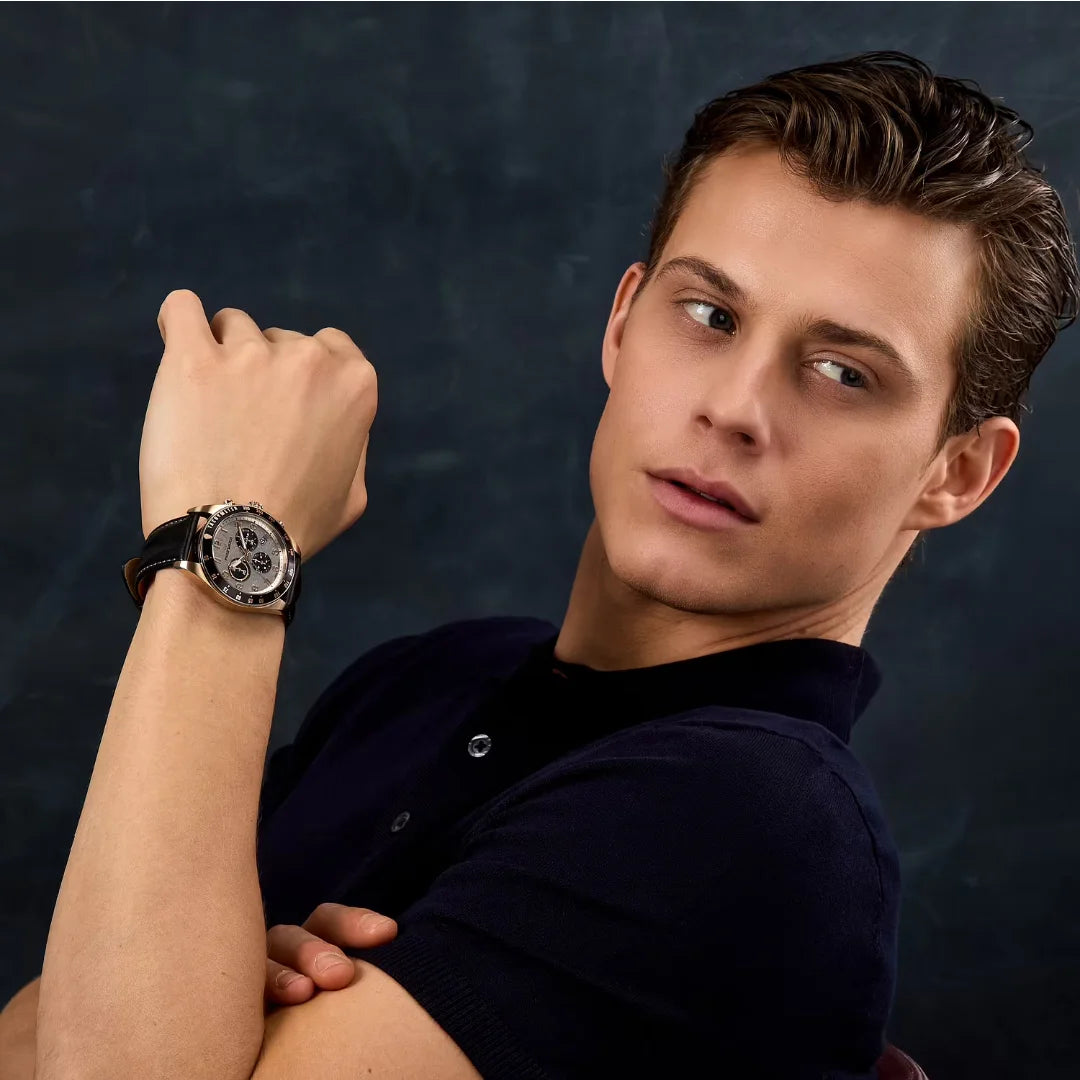 Orologio Philip Watch Caribe Sport Acciaio Rosé e Cinturino Pelle Nera R8271607003