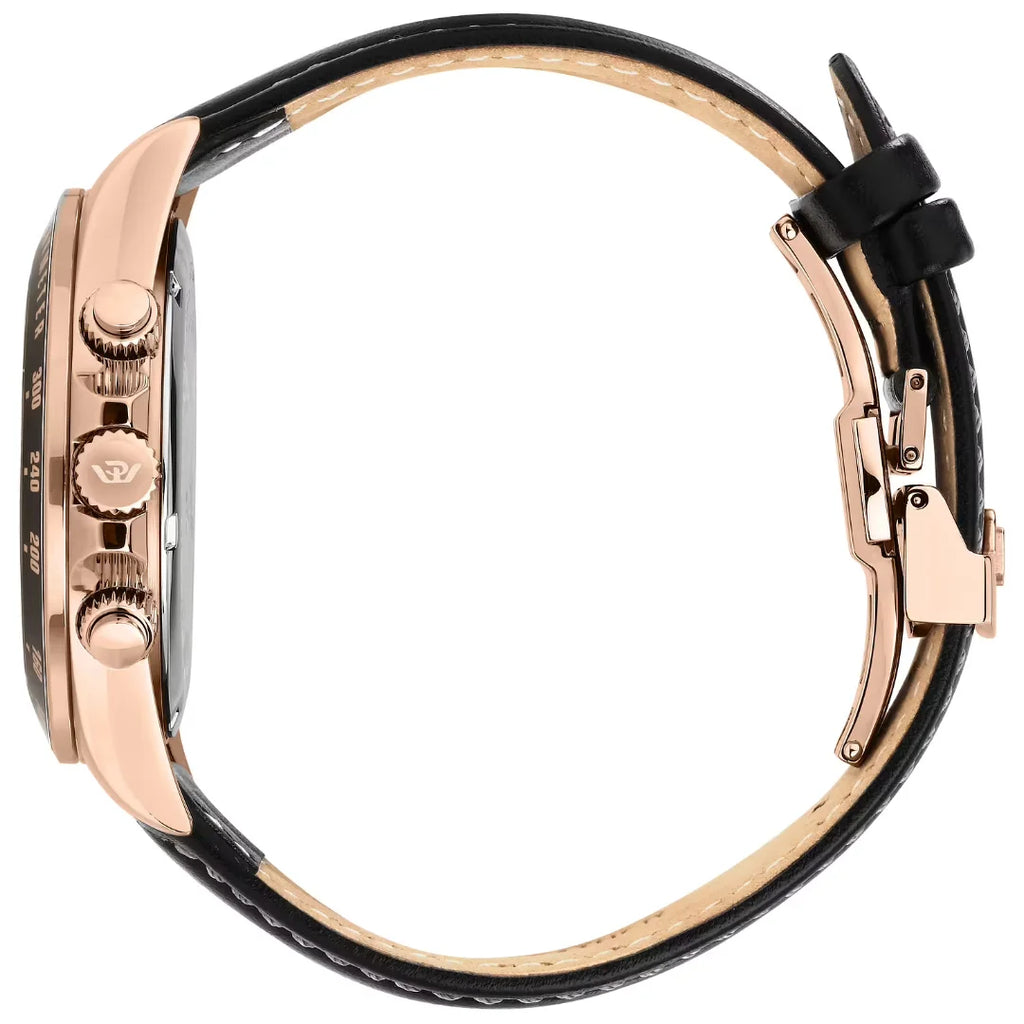 Orologio Philip Watch Caribe Sport Acciaio Rosé e Cinturino Pelle Nera R8271607003