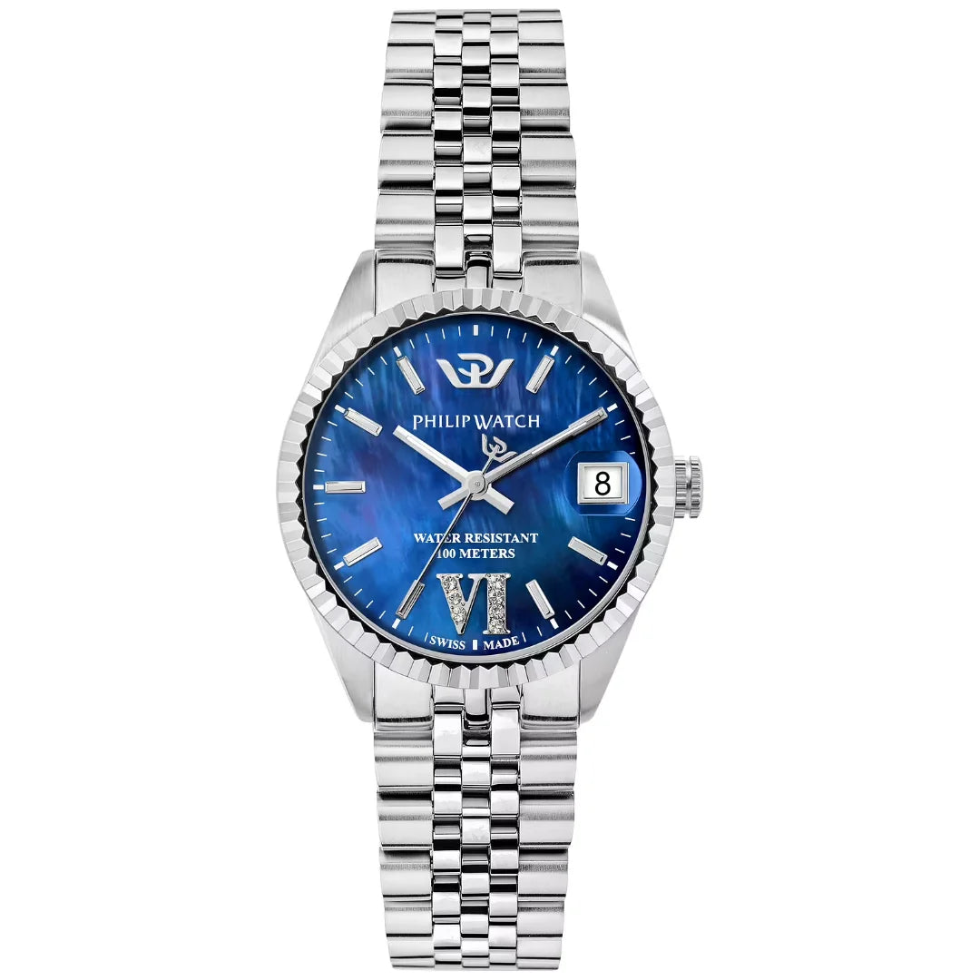 Orologio Philip Watch Solo Tempo Caribe Quadrante Blu R8253597655
