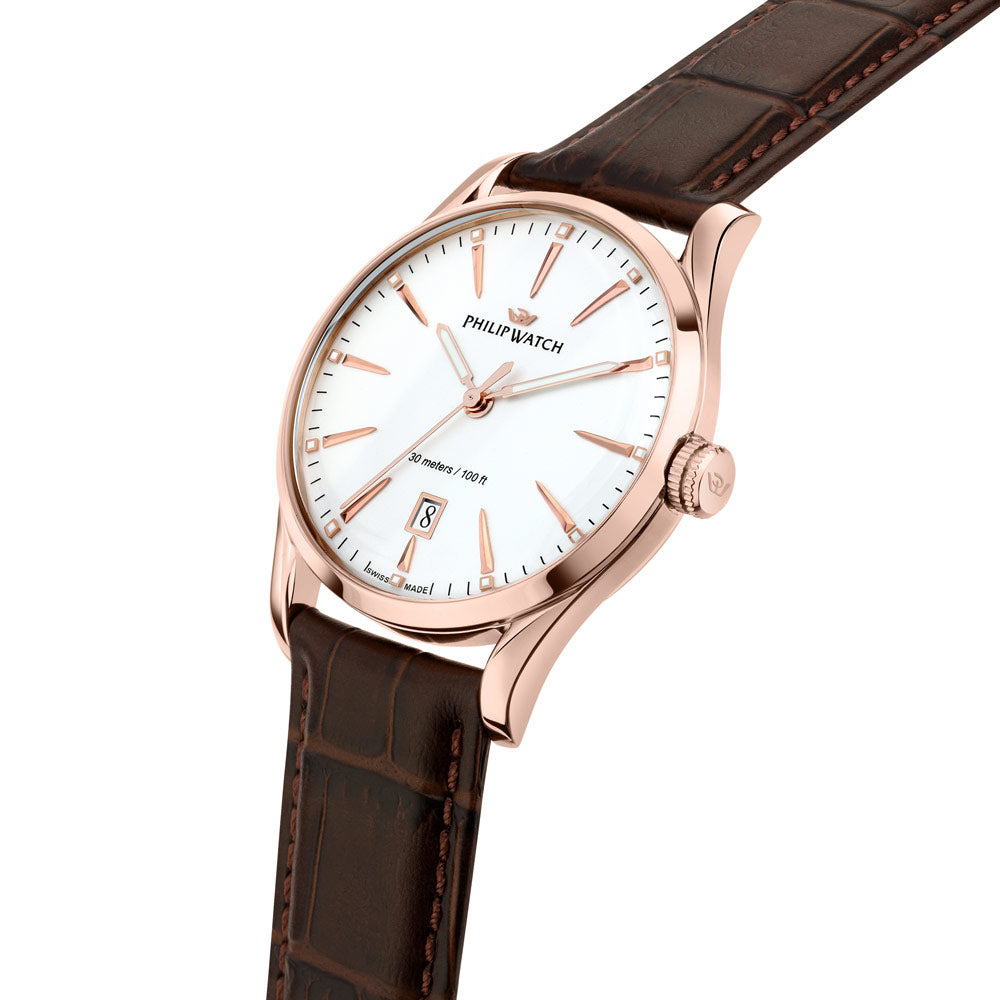 Orologio Sunray Pelle Gold Rosé Philip Watch R8251180020