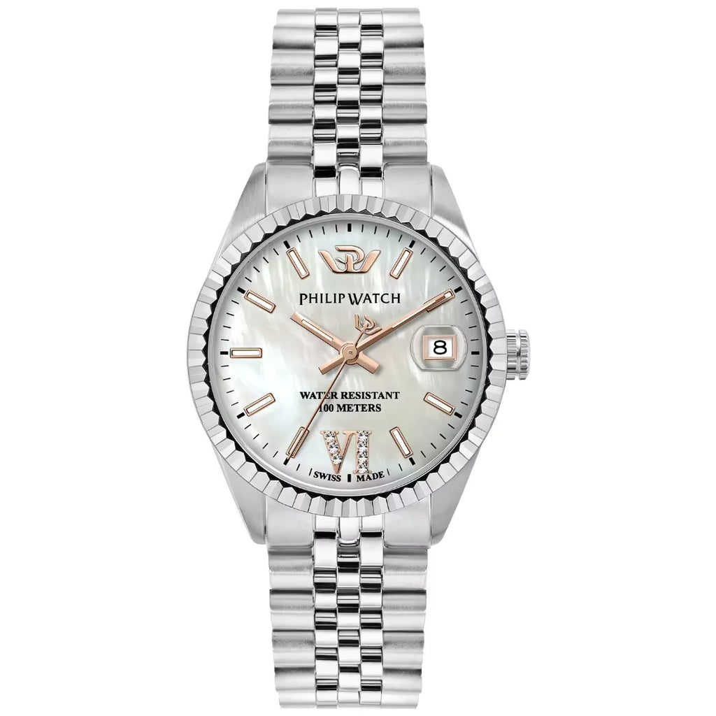 Orologio Philip Watch Tempo e Data Caribe Urban Quadrante Perlato e Rosé R8253597672