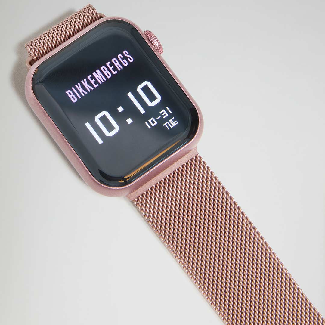 Orologio Smartwatch Bikkembergs Alluminio e Maglia Milano Rosa 41mm BK15-16