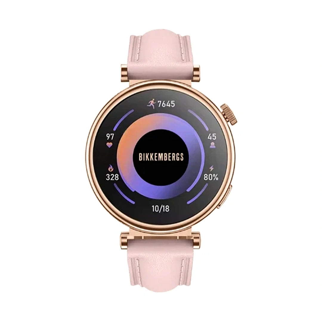 Orologio Smartwatch Bikkembergs Cassa Gold Rosé Cinturino Pelle Rosa AMOLED 41mm BK-GR07