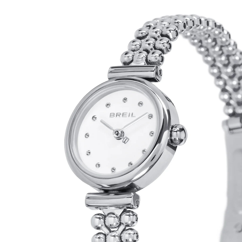 Orologio Solo Tempo Breil Bubble Argentato e Bianco TW2082