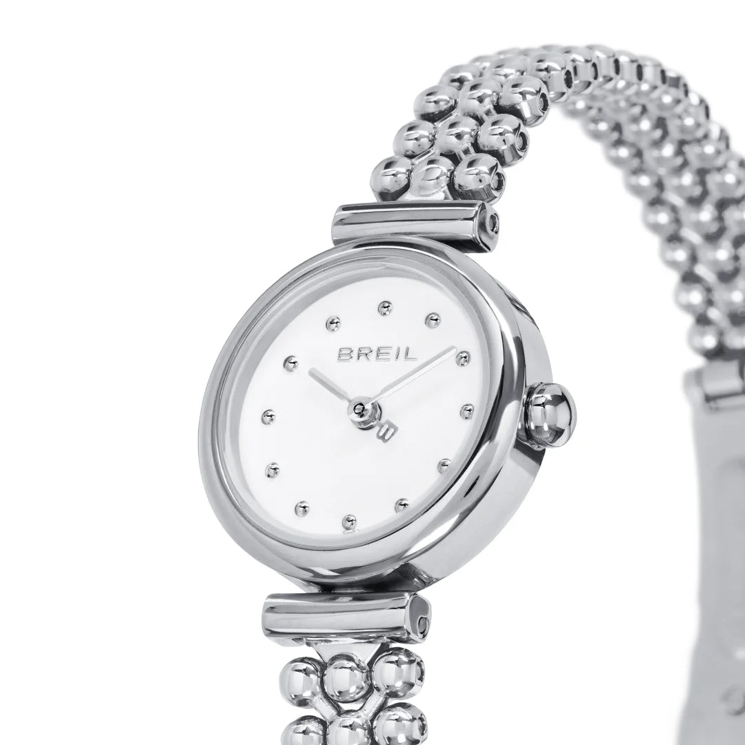 Orologio Solo Tempo Breil Bubble Argentato e Bianco TW2082