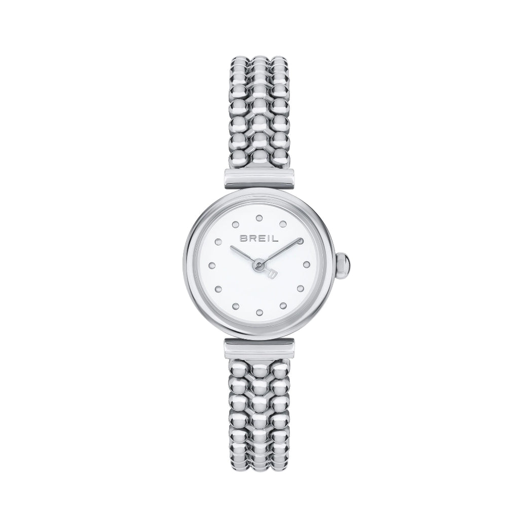 Orologio Solo Tempo Breil Bubble Argentato e Bianco TW2082