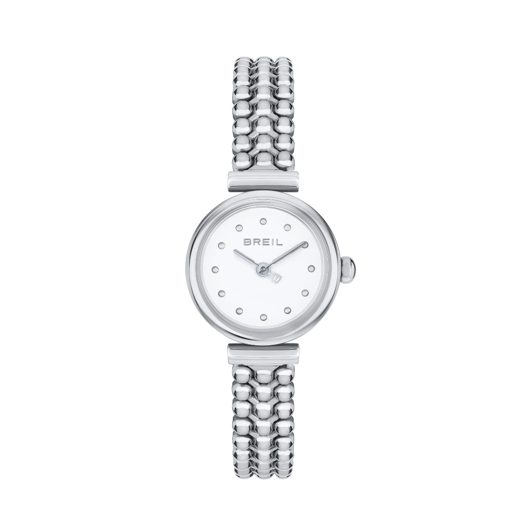 Orologio Solo Tempo Breil Bubble Argentato e Bianco TW2082
