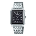 Orologio Solo Tempo Casio Cinturino e Cassa Acciaio Quadrante Nero MTP-B190D-1BVEF