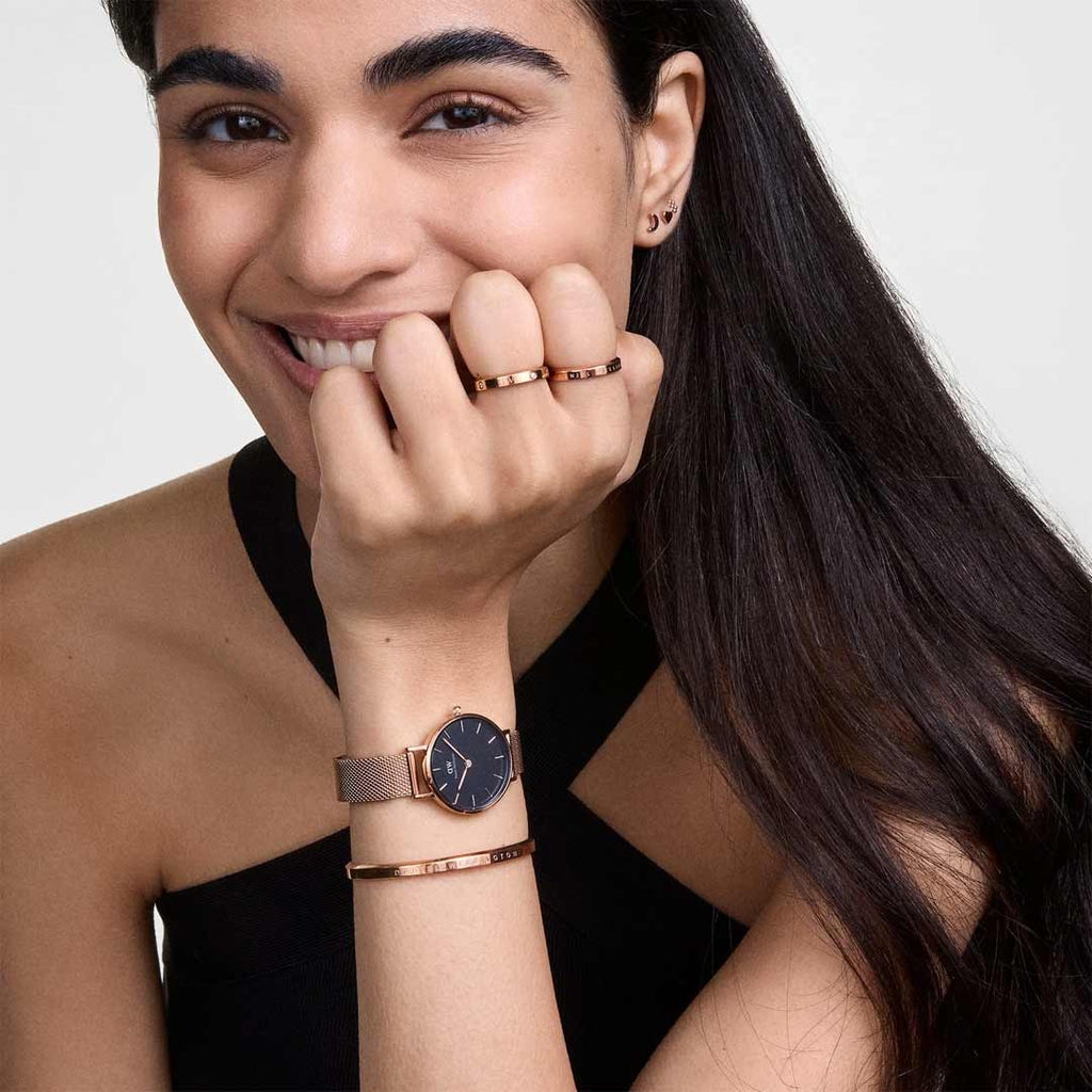 Orologio Solo Tempo Daniel Wellington Petite Melrose Acciaio Rosé DW00100161