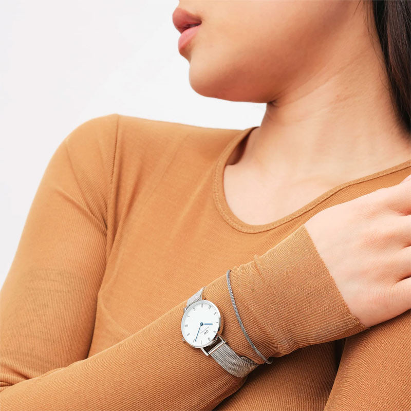 Orologio Solo Tempo Petite Roman Numerals Sterling Acciaio Daniel Wellington DW00100684